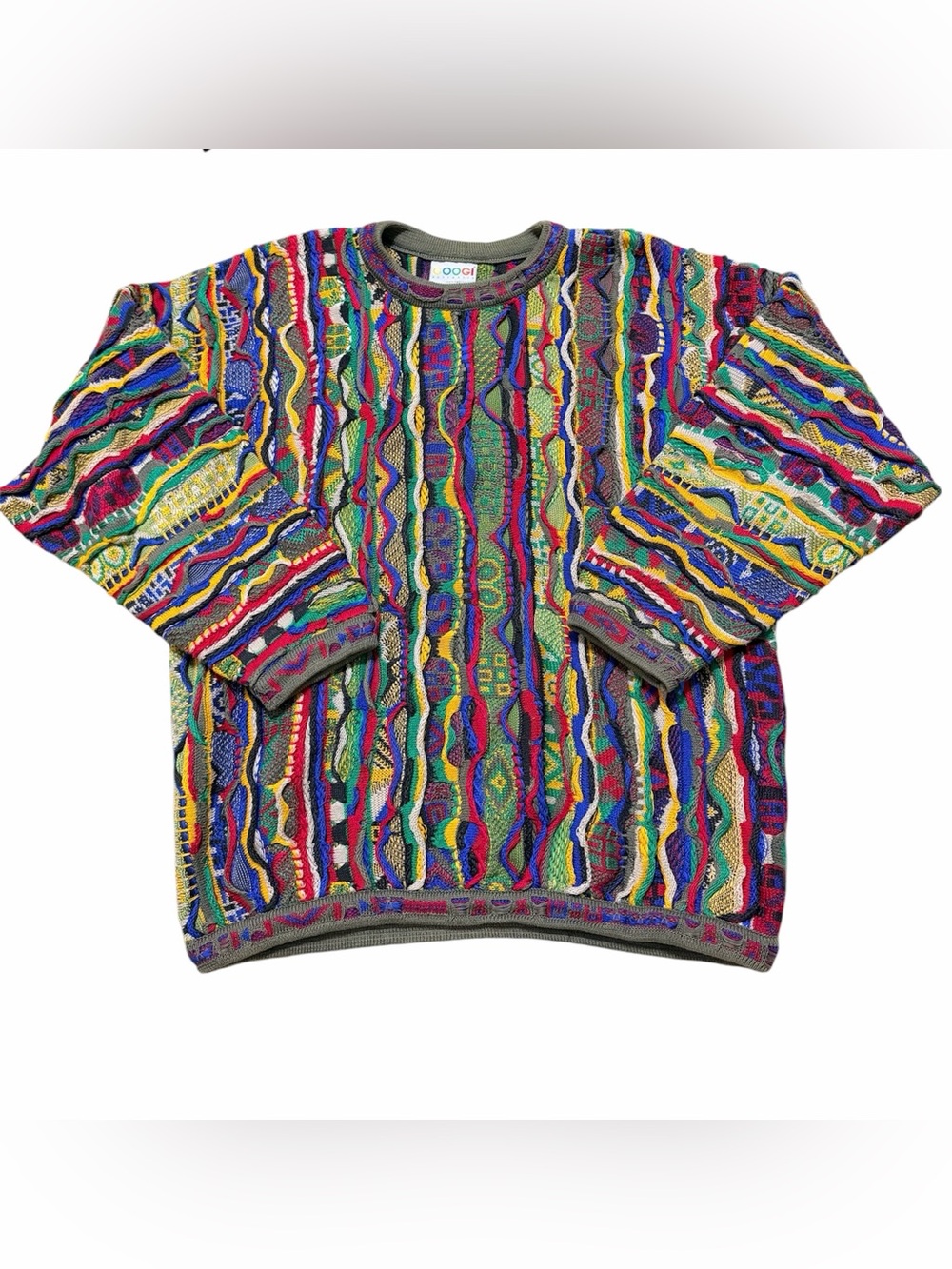 Vintage COOGI Crewneck Sweater Large Men's Multicolor Y2K Streetwear - Picture 2 of 12